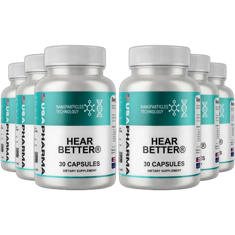 HearBetter Supplement Bottle — Natural Auditory Health Formula